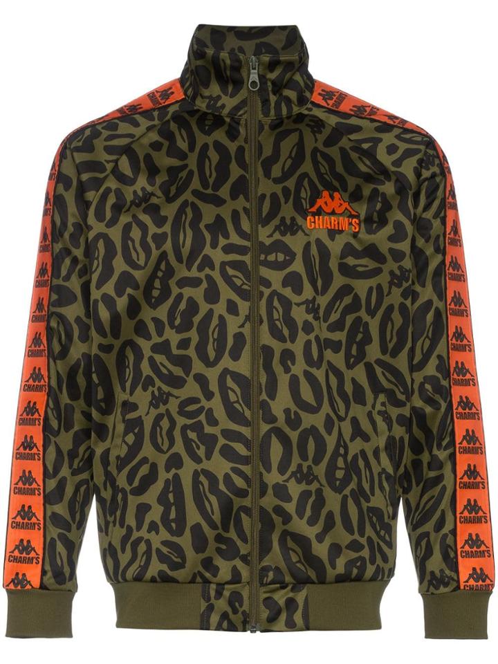 Charm's Charms Leopard Prnt Zip Swt Grn - Green