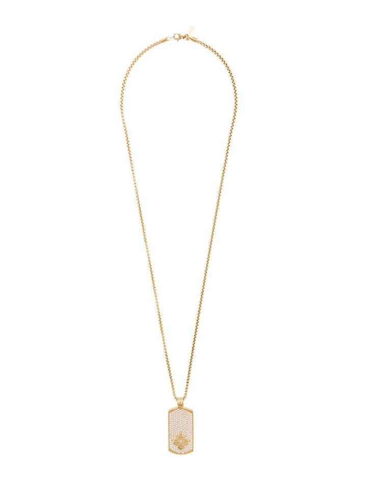 Nialaya Jewelry Dog Tag Necklace - Yellow
