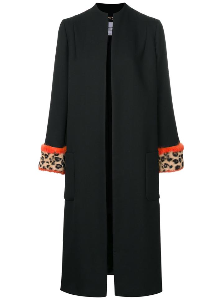 Blugirl Fur Trim Coat - Black