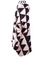 Vivienne Westwood Anglomania Triangular Print Asymmetric Dress, Women's, Size: 44, Black, Viscose