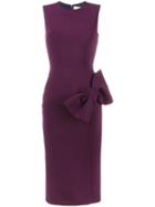 Roksanda Lauran Bow Embellished Dress, Women's, Size: 6, Pink/purple, Polyester/viscose/spandex/elastane/polyamide