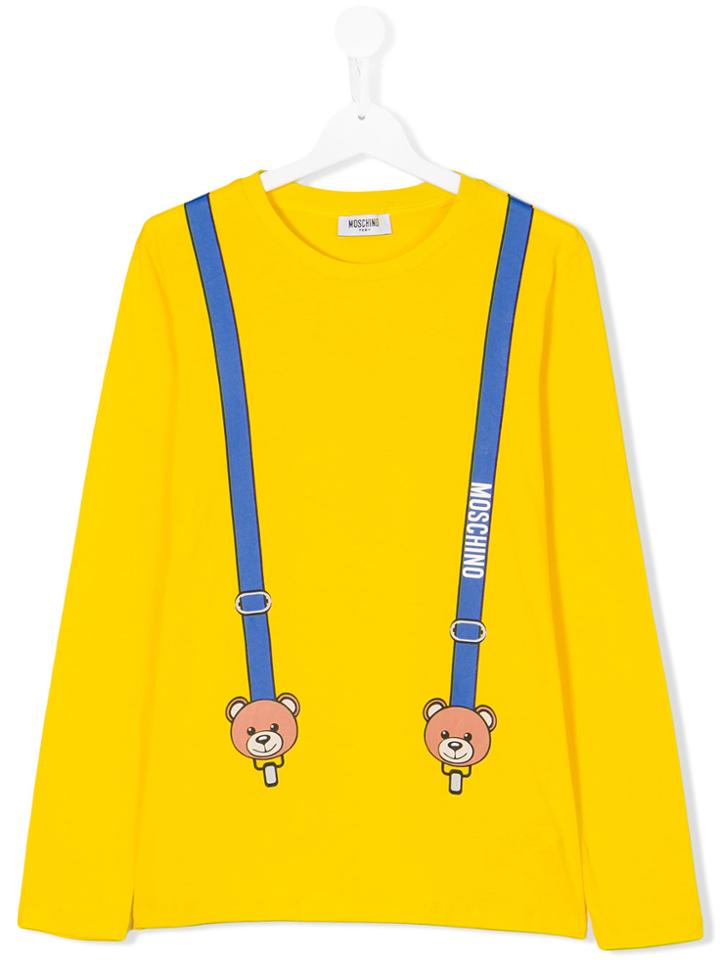 Moschino Kids Teen Braces Print T-shirt - Yellow & Orange