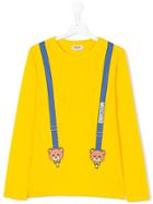 Moschino Kids Teen Braces Print T-shirt - Yellow & Orange