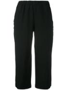 Comme Des Garçons Comme Des Garçons Cropped Wide-leg Trousers, Women's, Size: Small, Black, Polyester
