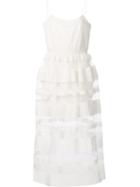 Jonathan Cohen Draped Skirt Dress, Women's, Size: 4, White, Nylon/wool