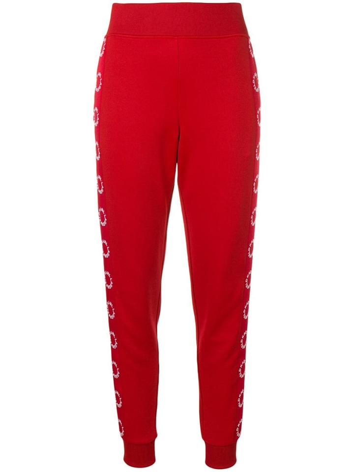 Karl Lagerfeld Circle Logo Track Pants - Red