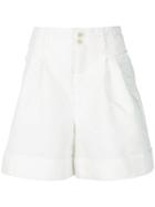 Comme Des Garçons Turned-up Hem Shorts - White