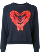 Lobster Heart Sweatshirt - Women - Cotton - Xs, Blue, Cotton, Peter Jensen