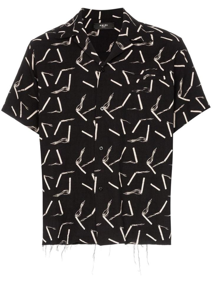 Amiri Cigarette Print Cotton Shirt - Black