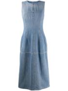 Mm6 Maison Margiela Denim Midi Dress - Blue