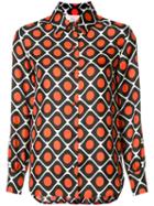 La Double J Circle Print Shirt, Women's, Size: Large, Black, Silk