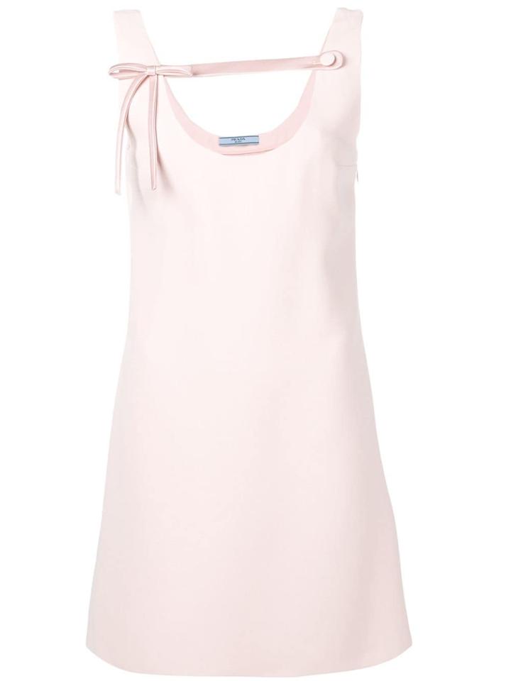 Prada Bow Detail Shift Dress - Pink
