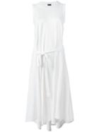 Joseph Belted Flared Dress, Women's, Size: Small, White, Cotton