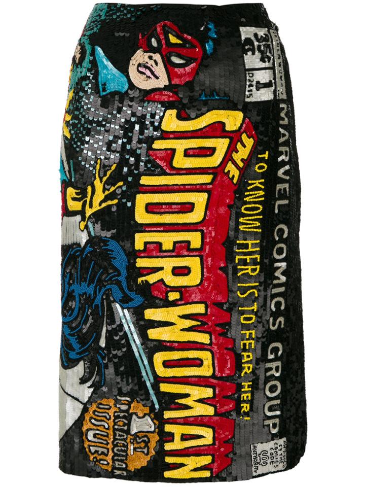 Olympia Le-tan Spider-woman Embroidered Skirt - Multicolour