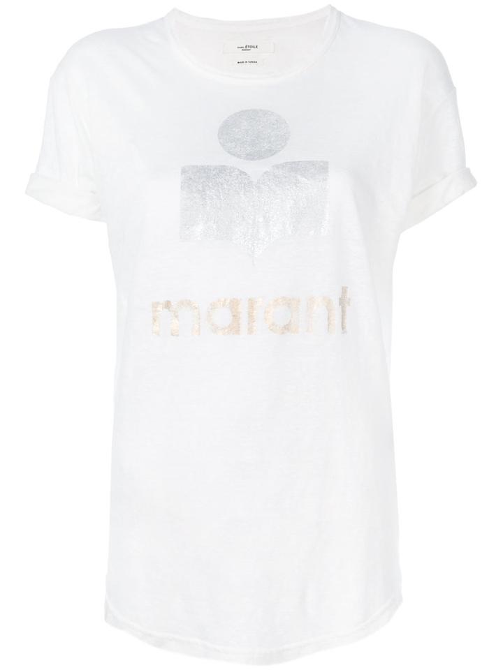 Isabel Marant Étoile - Printed T-shirt - Women - Linen/flax - L, White, Linen/flax