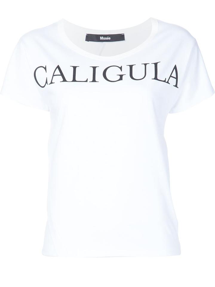 Musée Caligula Print T-shirt, Women's, Size: Medium, White, Cotton