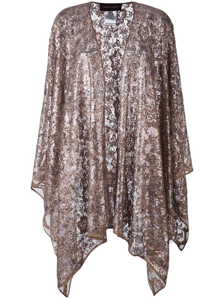 Talbot Runhof - Sequin Cape Jacket - Women - Nylon/spandex/elastane - One Size, Brown, Nylon/spandex/elastane