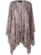 Talbot Runhof - Sequin Cape Jacket - Women - Nylon/spandex/elastane - One Size, Brown, Nylon/spandex/elastane