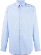 Prada Diagonal Stripes Shirt, Men's, Size: 43, Blue, Cotton