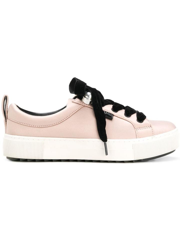Karl Lagerfeld Luxor Kup Lace Sneakers - Pink