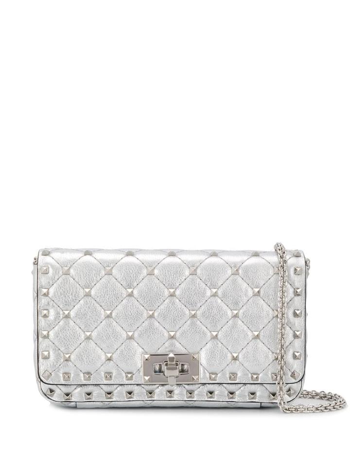 Valentino Valentino Garavani Rockstud Shoulder Bag - Silver