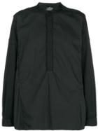 Stone Island Shadow Project Half-button Shirt - Black