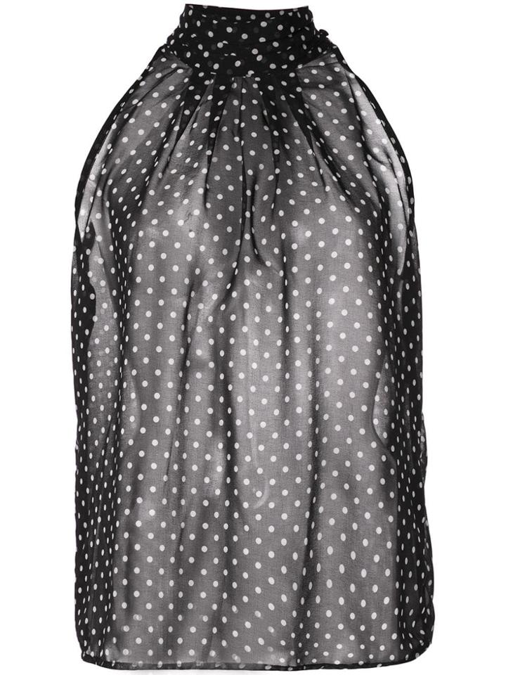 Rta Polka Dot Print Blouse - Black
