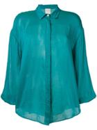 Forte Forte Sheen Drop Shoulder Shirt - Green