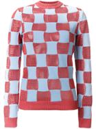 Marni Checked Crew Neck Sweater - Blue