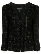 Chanel Vintage Tweed Fitted Jacket - Black