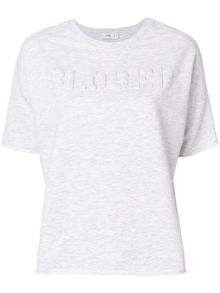 Closed Textured Logo T-shirt - White