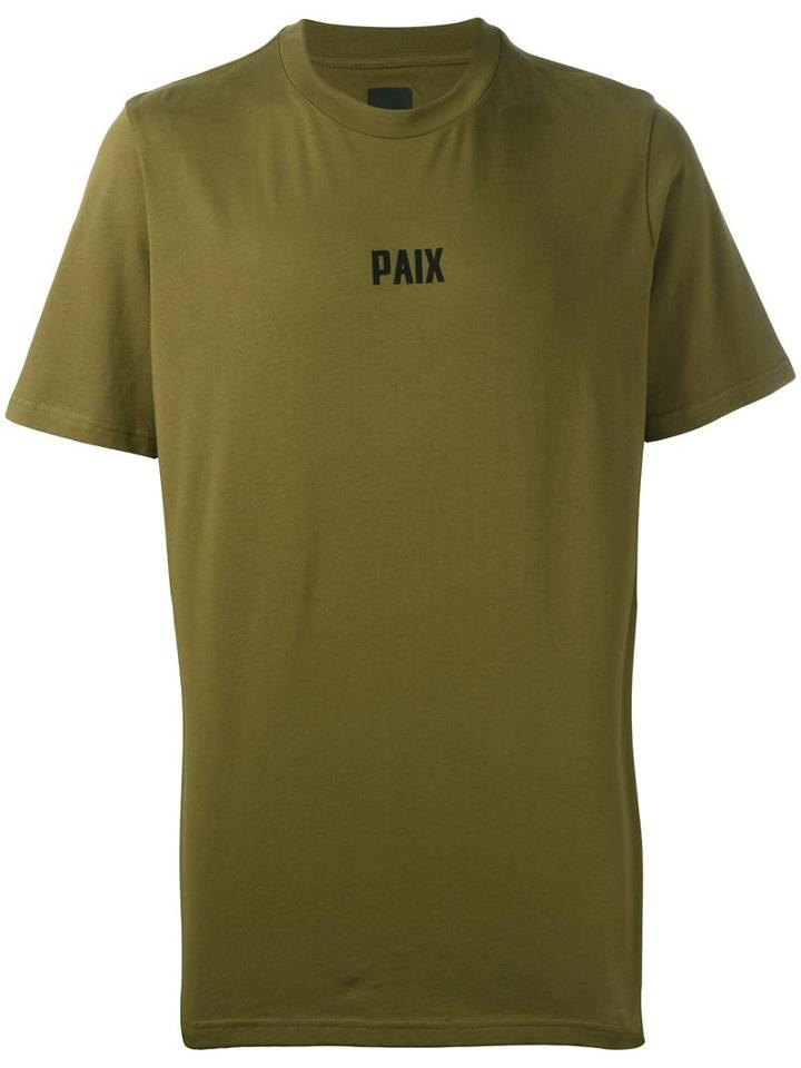 Oamc Paix Print T-shirt, Men's, Size: Xl, Green, Cotton