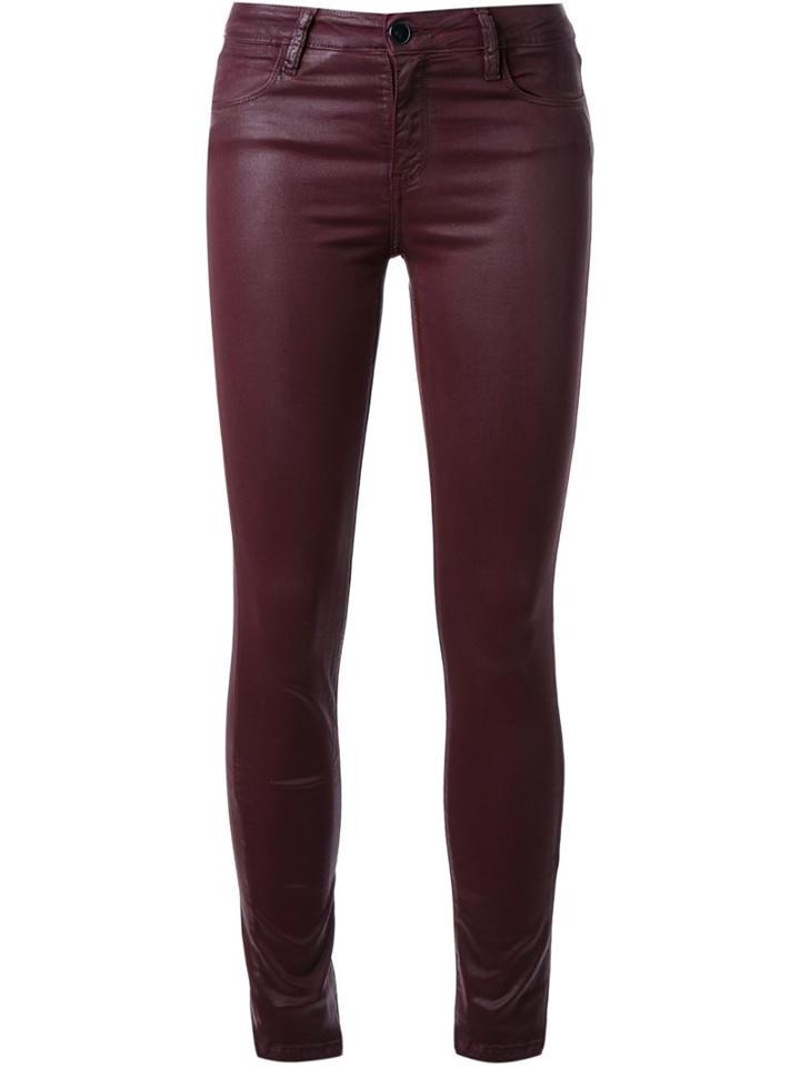 Brocken Bow Coated Skinny Jeans, Women's, Size: 31, Pink/purple, Cotton/polyester/spandex/elastane