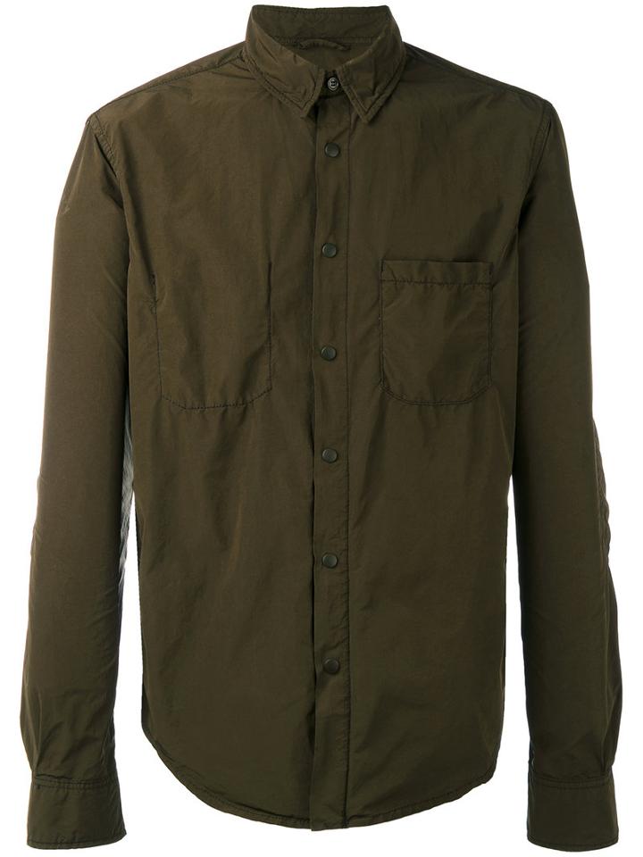 Aspesi - Plain Long Sleeve Shirt - Men - Polyamide/polyester - L, Green, Polyamide/polyester