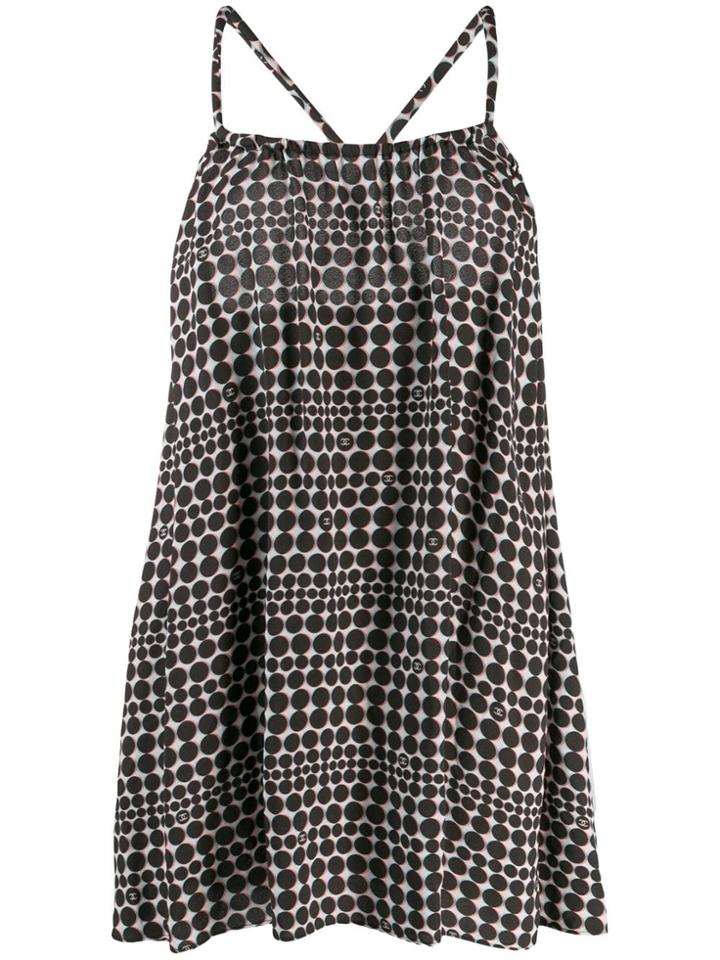 Chanel Pre-owned 2010's Polka Dotted Loose Dress - Black