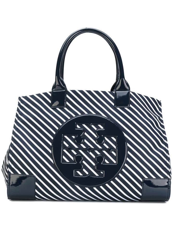 Tory Burch - Striped Tote Bag - Women - Nylon - One Size, Blue, Nylon