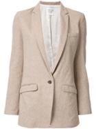 Forte Forte One Button Blazer, Women's, Size: 1, Brown, Linen/flax/wool