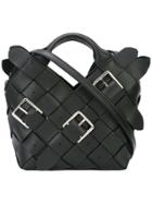 Loewe Woven Belt Buckle Bag - Black