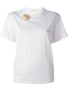 Golden Goose Deluxe Brand Flower Brooch T-shirt, Women's, Size: M, White, Cotton