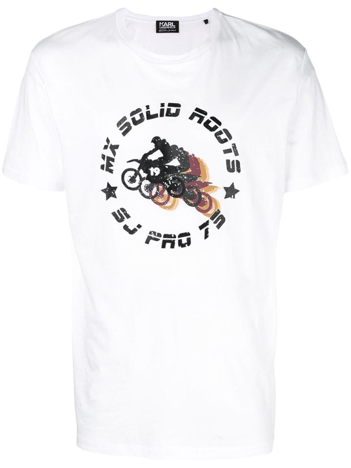 Karl Lagerfeld Sebastien Motorcross T-shirt - White