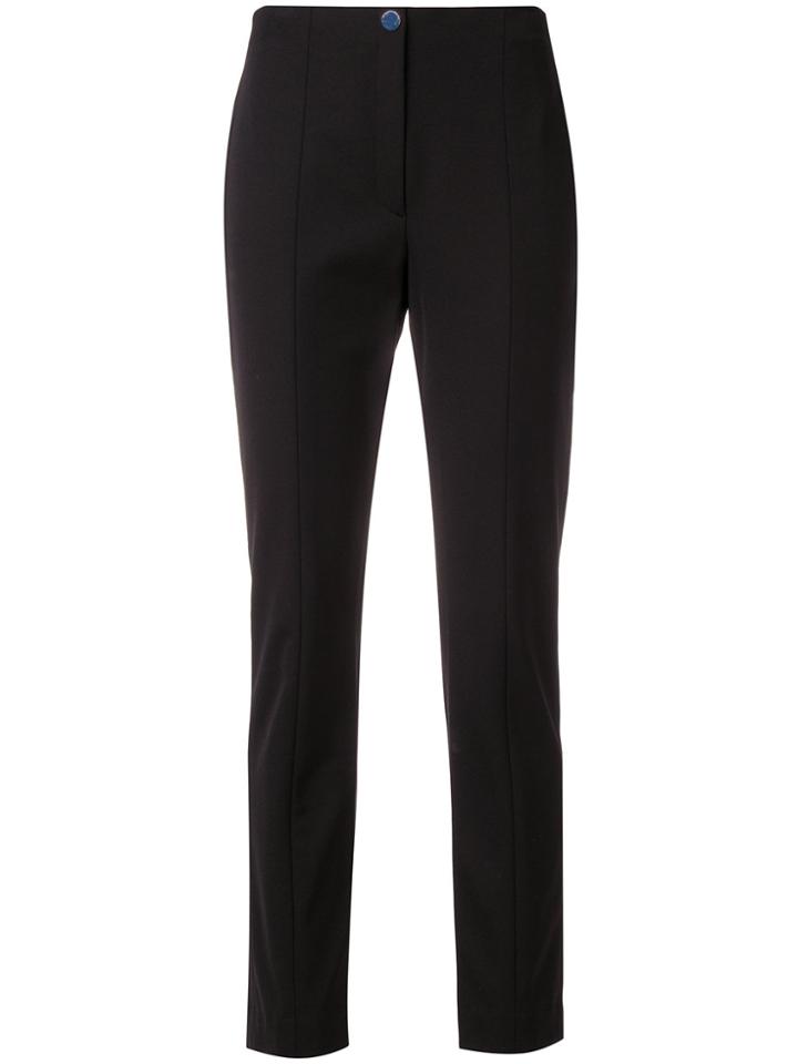 Theory High Rise Slim-fit Trousers - Black
