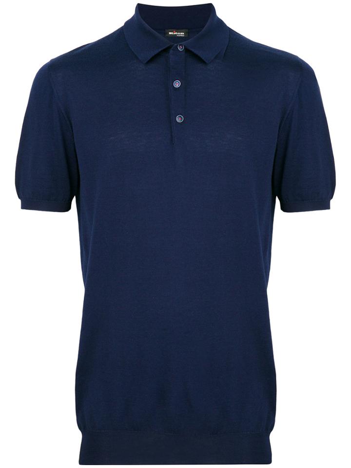 Kiton Button Polo Shirt - Blue