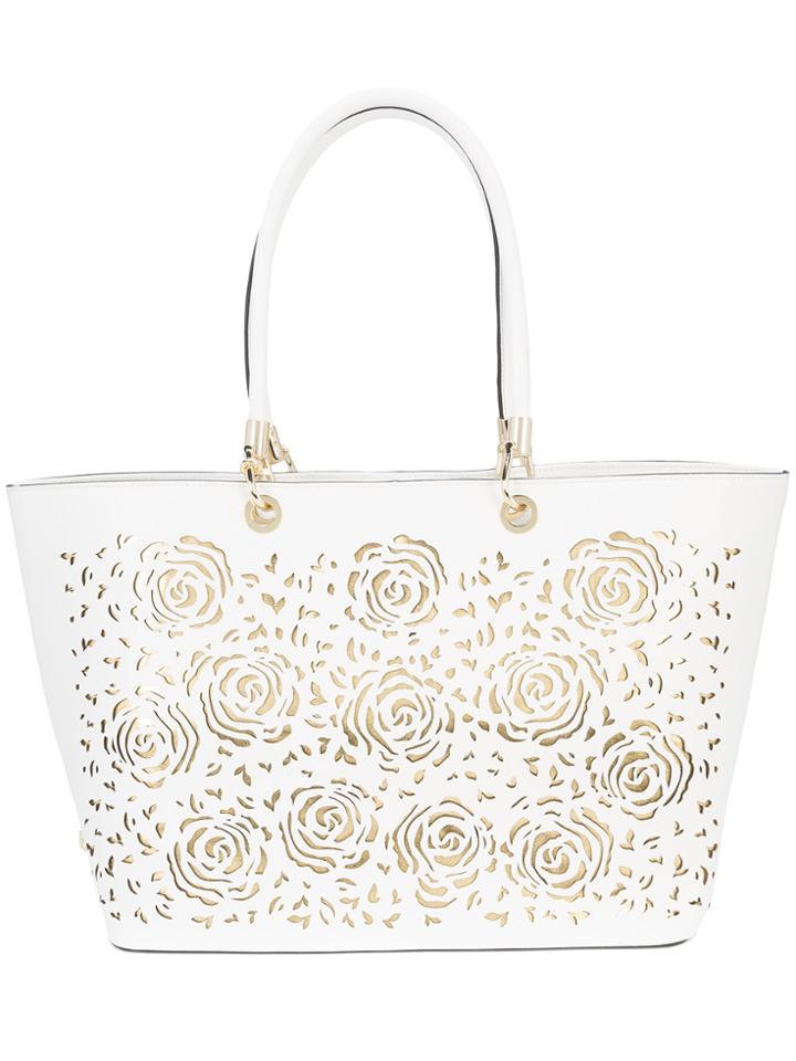 Christian Siriano Embossed Tote Bag - White