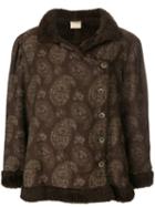 Krizia Pre-owned Paisley Pattern Short Coat - Brown