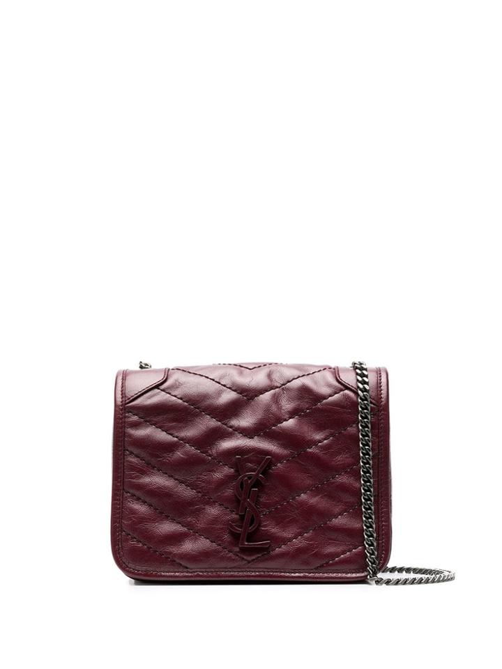 Saint Laurent Ysl Chain Wallet Crossbody Bag - Red