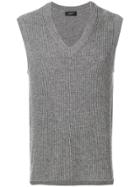 Joseph Sleeveless V-neck Sweater - Grey