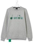 Diadora Junior Teen Logo Printed Sweatshirt - Grey