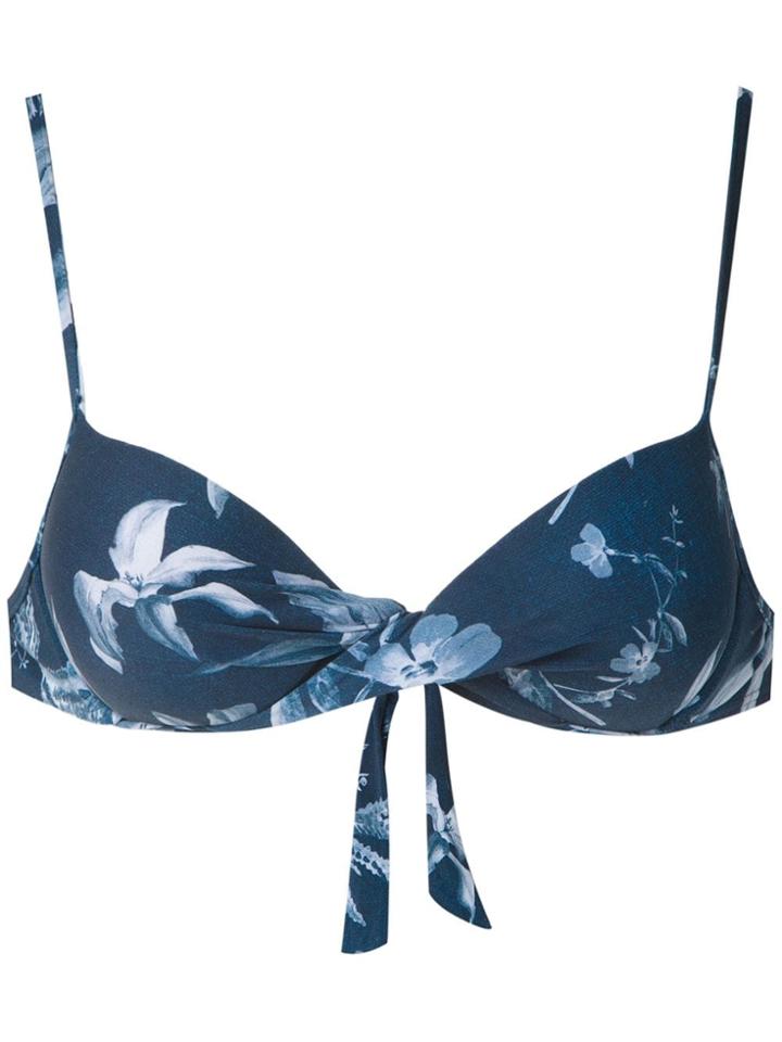 Lygia & Nanny Malta Printed Bikini Top - Blue