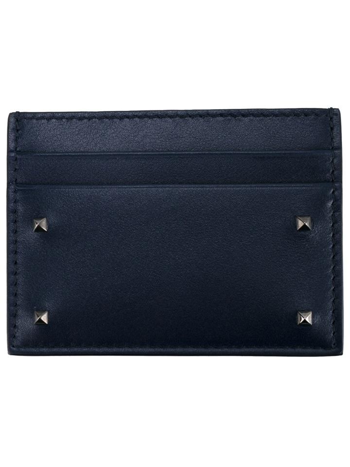 Valentino Valentino Garavani 'rockstud' Card Holder - Blue