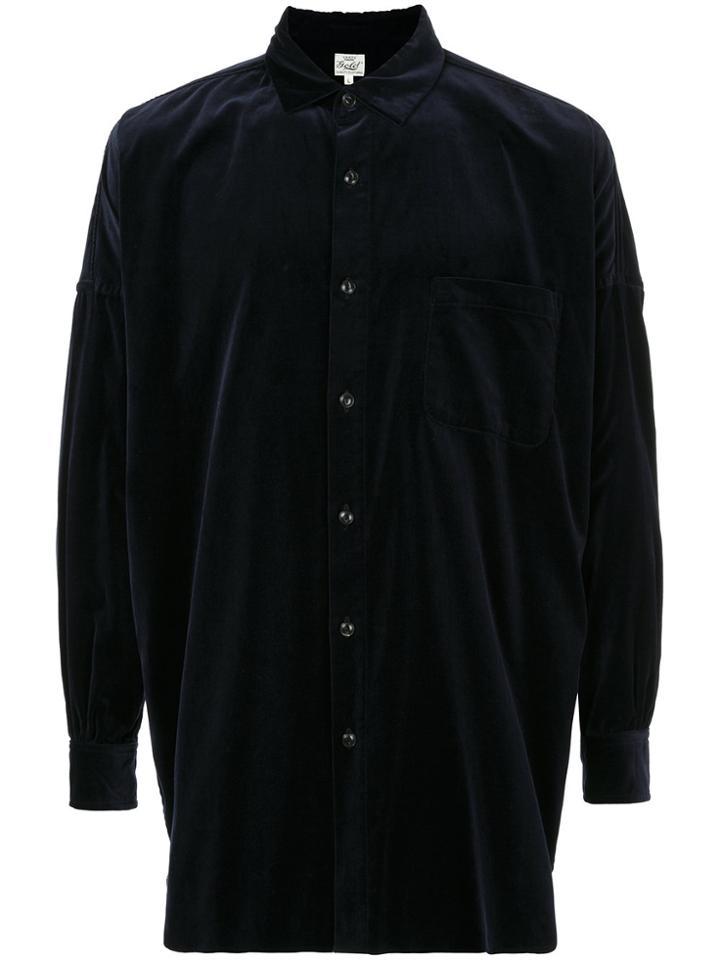 Gold / Toyo Enterprise Velvet Drop Shoulder Shirt - Blue